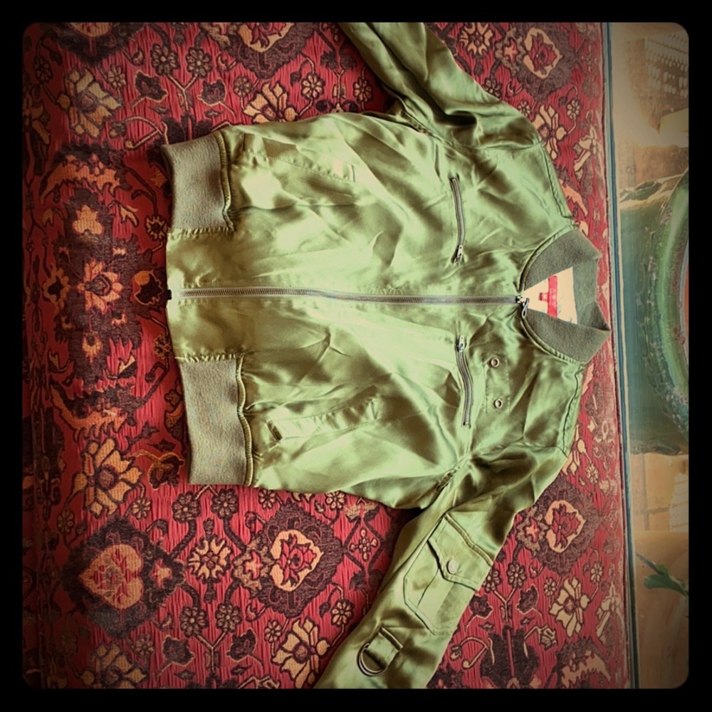 Silk bomber jacket